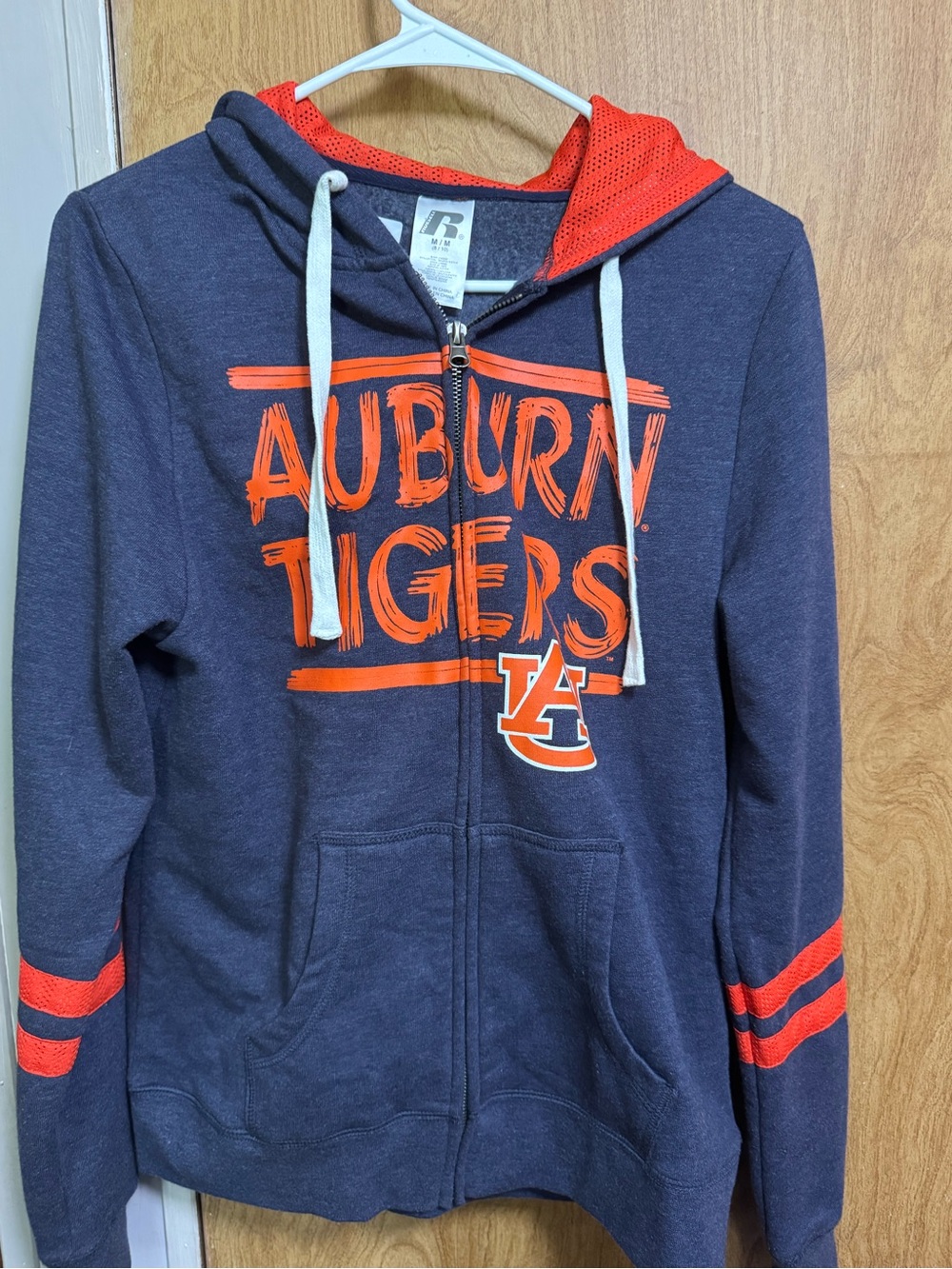 Russell Athletic Navy and Orange Auburn Tigers Hooded Zip Jacket
